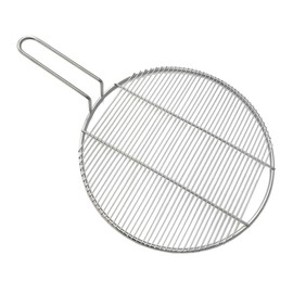 Fire Pit Grill Grate, 15.7 inch Round Grill Grate, Firepit Grill Grate with Handle for BBQ, Non Stick Barbecue Cooking Grill, Stainless Steel Cooking Grates Camping Cookware for Outside Party