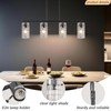 Cainjiazh 4-Light Black Chandelier, Modern Farmhouse-Style Pendant Light Kitchen Island