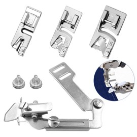 Pack of 4 Sewing Machine Accessories, Sewing Accessories, Sewing Machine Accessories, Sewing Machine Hem Press Foot, Stainless Steel Sewing Machine Accessories for Types of Multifunctional Household