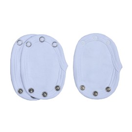 Baby Onesie/Bodysuit Extender (Pack of 3 White Variety (2 different size Snaps))