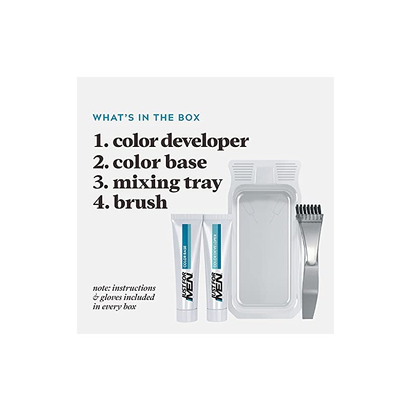 Just For Men Mustache & Beard Brush-In Color Gel, Light-Medium