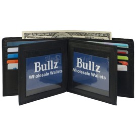European Hipster Mens Wallet Thick Large Bifold 20 Cards and 2 ID Window