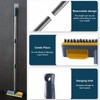 Floor Scrubber Brush, Telescopic Handle 2 in 1 Scraper Brush,