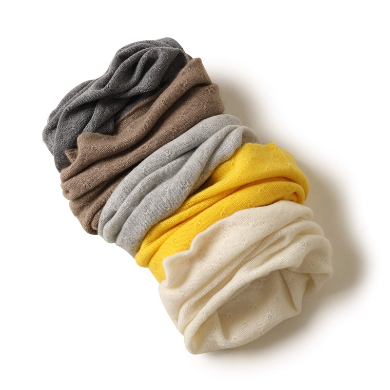 prettystern Loop Scarf 100% Cashmere Wool Plain Knitted Cashmere Scarf