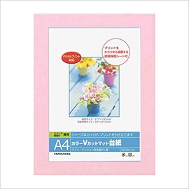 Nakabayashi DGVM-A4-P Color V-Cut Mat Mount Pink