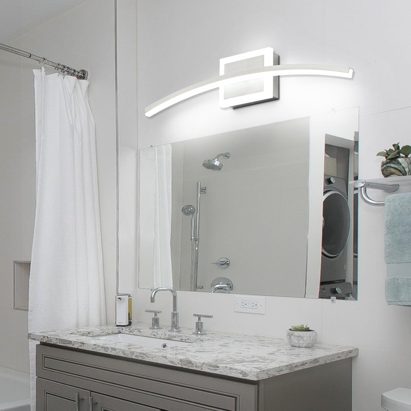 PRESDE 32inch LED Bathroom Light Fixtures Over Mirror Modern Brushed