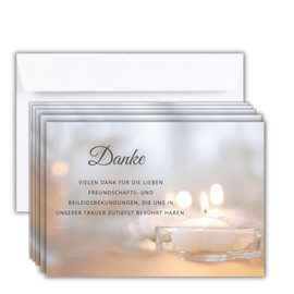 roxisha 50 White Cards and Envelopes for Confessions of Funeral Symptoms | Sympathy Cards for Deaths, Funerals and Funerals | Matte Quality Paper in Postcard Format (14.8 x 10.5 cm)
