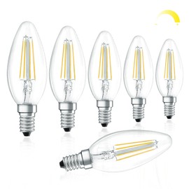 6-Pack E12 C35 Dimmable Lightbulbs