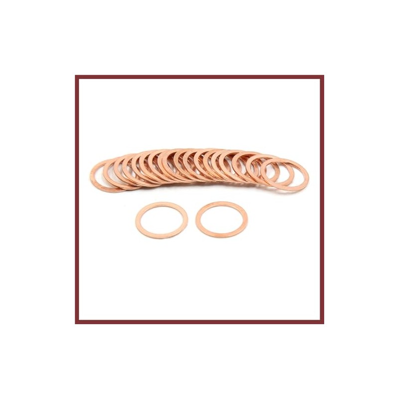 HEROFFIX 18mm Inner Dia Copper Automotive Engine Washers Plate Gaskets