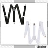 CHROME CRANE BLT042 Men's Suspenders Rubber Belt, Simple, Stylish, Necktie,