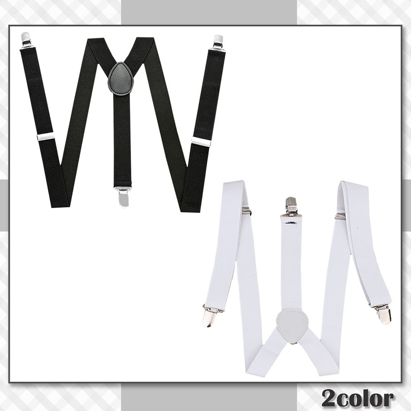 CHROME CRANE BLT042 Men's Suspenders Rubber Belt, Simple, Stylish, Necktie,