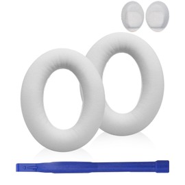 Adhiper Replacement Earpads for Bose QuietComfort(QC) Ultra Wireless Headphones, Ear Pads Cushions with Softer Protein Leather, High-Density Noise Cancelling Foam, Added Thickness (White)