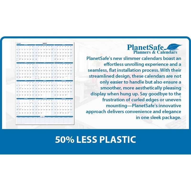 2027 Vertical Premium Dry-Erasable Wall Calendar 48" x 32" with