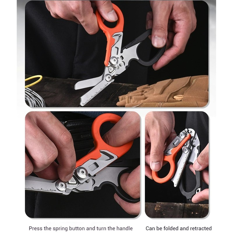 MYLEUS Heavy-Duty Emergency Response Shear with Strap Cutter & Glass