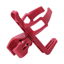 KIMISS Outdoor Mountain Bike, Bicycle Handle Bar Water Bottle Bike 32oz Water Cycling No Screws Cup Rack Holder Cage Red (Red)