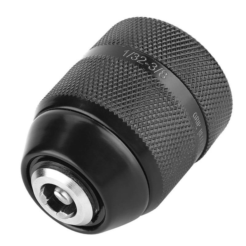 Keyless Drill Chuck, 3/8 Thread 0.8mm-10mm Keyless Metal Self-locking Drill