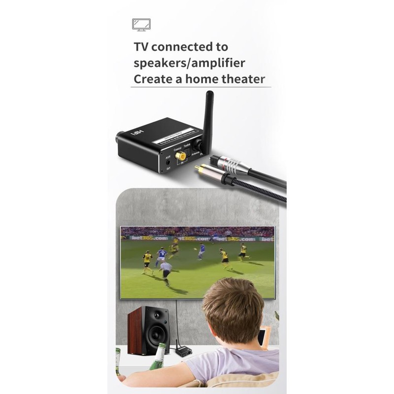 3 in 1 Coaxial Fiber Optic Bluetooth 5.0 Receiver Digital