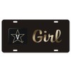Vanderbilt Commodores Black Vandy Girl Laser Cut License Plate