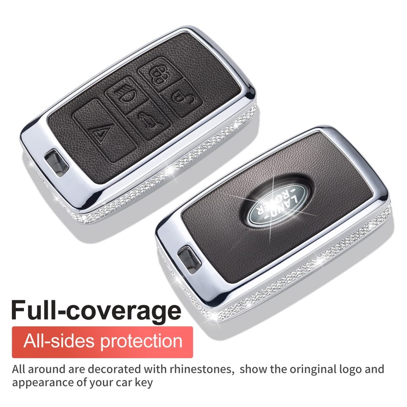 SHANGHONG for LAND ROVER Key Fob Cover with Keychain, Genuine