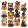 Bubaxuce Cowboy Decorations Honeycomb Table Centerpieces 12 Pieces Western Table