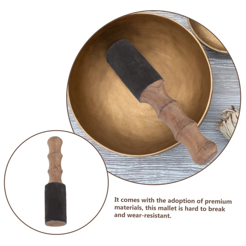 BIUDECO Singing Bowl Mallet Durable Wooden Striker for Meditation and