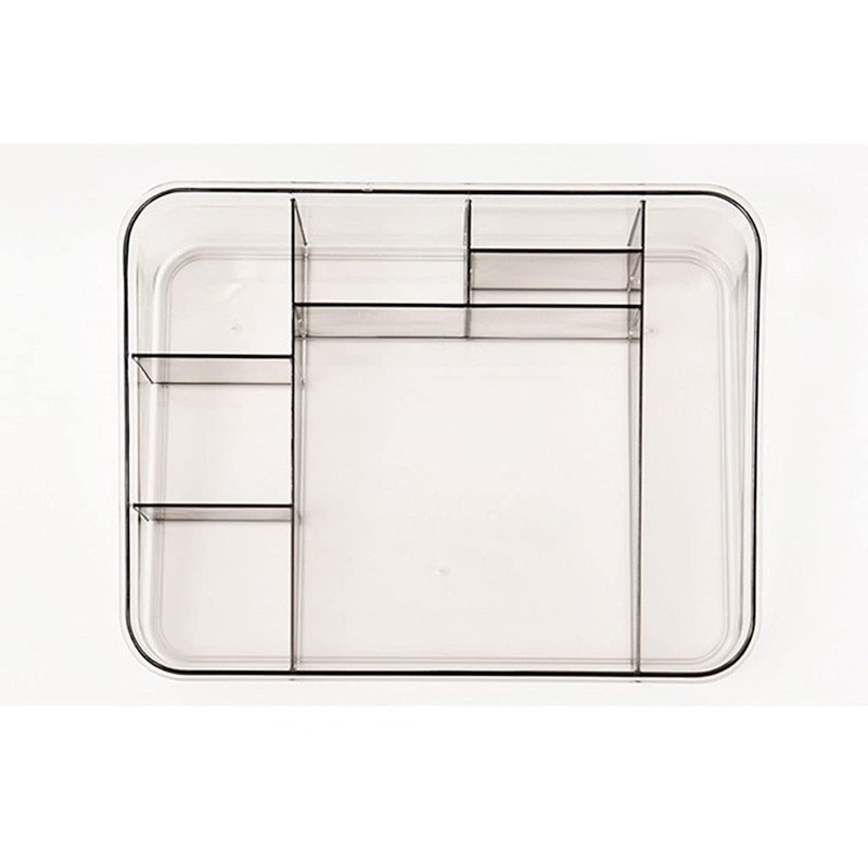 SEIWEI Transparent Eight Grid Cosmetic Storage Box Multifunctional Cosmetic Storage