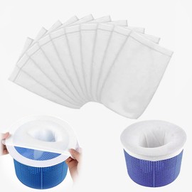Pack of 10 Pool Skimmers, Skimmer Socks, Swimming Pool Skimmers Filter Sieve Net Filter Socks, Pool Skimmer Socks, Reusable Swimming Pool Net Filter Net, for Surface Skimmer, Removes Slag Leaves