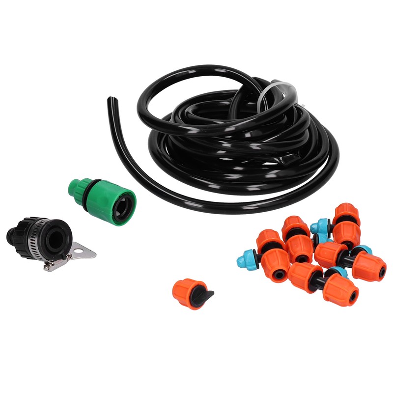 5m Garden Irrigation Kit 9/12 Hose Spray Nozzle Automatic Watering