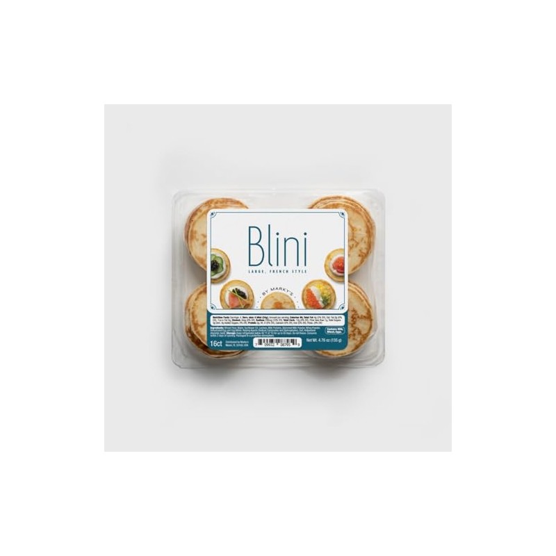 MARKY'S French Caviar Blini - 16 pcs (Pack of 2)