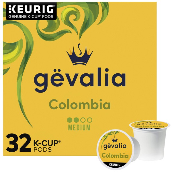 Gevalia cápsulas de café colombianas K Cup (caja de 32 unidades)