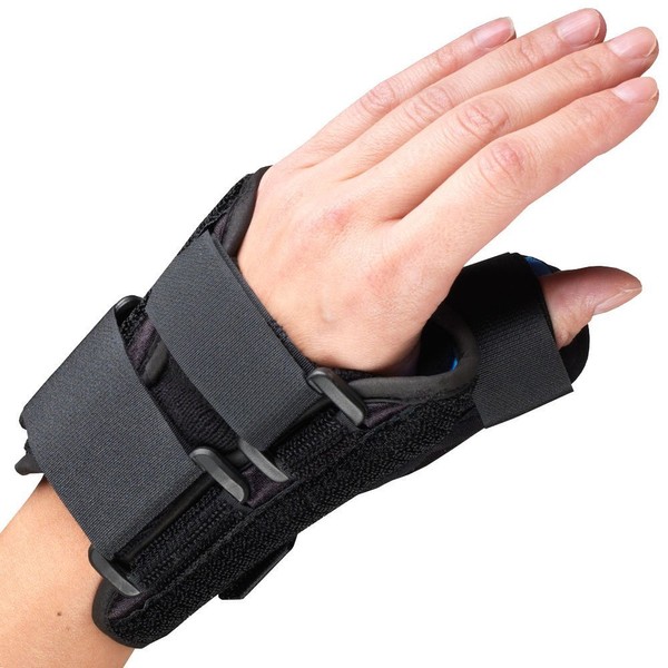 OTC OTC Wrist-Thumb Splint, 6-Inch Petite or Youth Size, Lightweight Breathable, Large