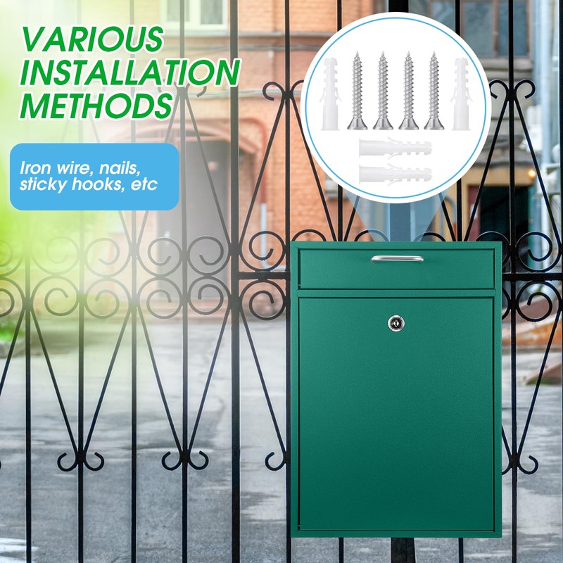 Yaocom Locking Mailbox with Key for Outdoor 16.2 x 11.2