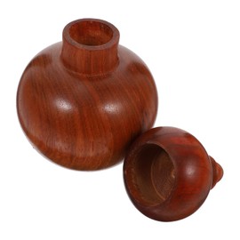 FUNOMOCYA Gourd-Shape Wooden Toothpick Holder No-Wax Portable Toothpick Dispenser for Home Kitchen High-Quality Wooden Storage Box