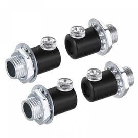 sourcing map Metal Cable Glands Cord Grips Screw Lock for Wiring Hanging Ceiling Pendant Lamp, Black Pack of 4