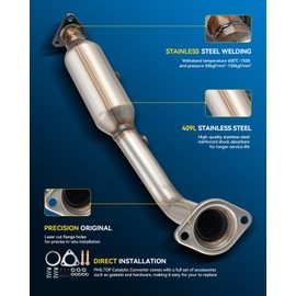 PHILTOP Catalytic Converter Kit Direct-Fit Compatible With Honda 2002 2003 2004 2005 2006 CR-V 2.4L OE Replace OE 16167, 16462, 40402 (EPA Compliant)