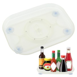 Lazy Susan Organizer Turntable (15.67''x11.73''), Smart Track System for Easy Access, Rectangular Design for Fridge, Cabinets, Pantry, Kitchen Storage, Space-Saving & Multi-Functional