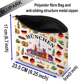 BLUPARK Deutschland Cosmetic Bag Munich Travel Gift Munchen Travel Makeup Bag Gift For Munich Residents (Munchen)
