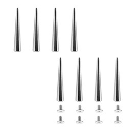 8pcs Silver Rivets Metal 10 x 55 mm Screw Rivets Gothic Spike Stainless Steel Silver Taper Tips Cone Spikes Bolts DIY Craft Punk Accessories