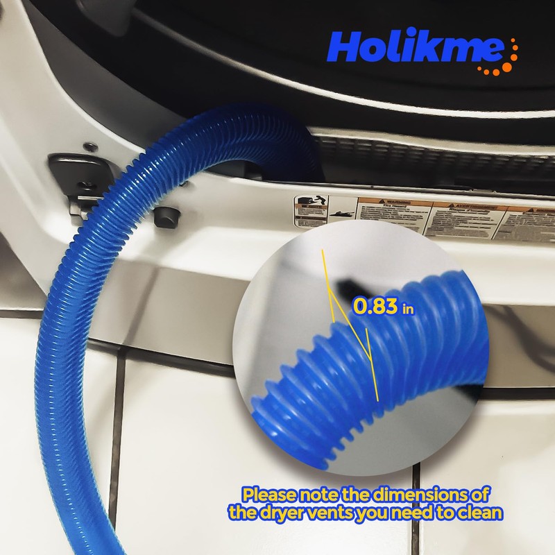 Holikme 2 Pieces Dryer Vent Cleaner Kit, Dryer Lint Vacuum