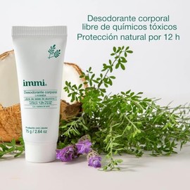 IMMI Desodorante Natural Lavanda y Niaouli (Menta) en tubo depresible, 2 Piezas, UNO DE CADA AROMA. - Producto Original de Alta Calidad, Entrega Rápid