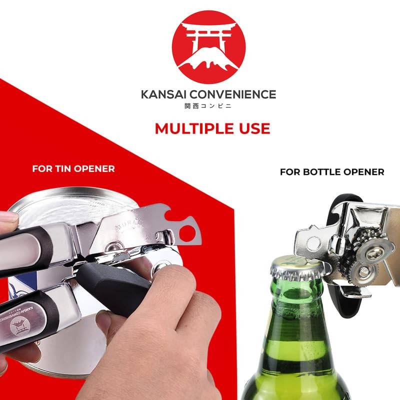 Kansai Convenience 3 in 1 Manual Tin Opener Can Opener