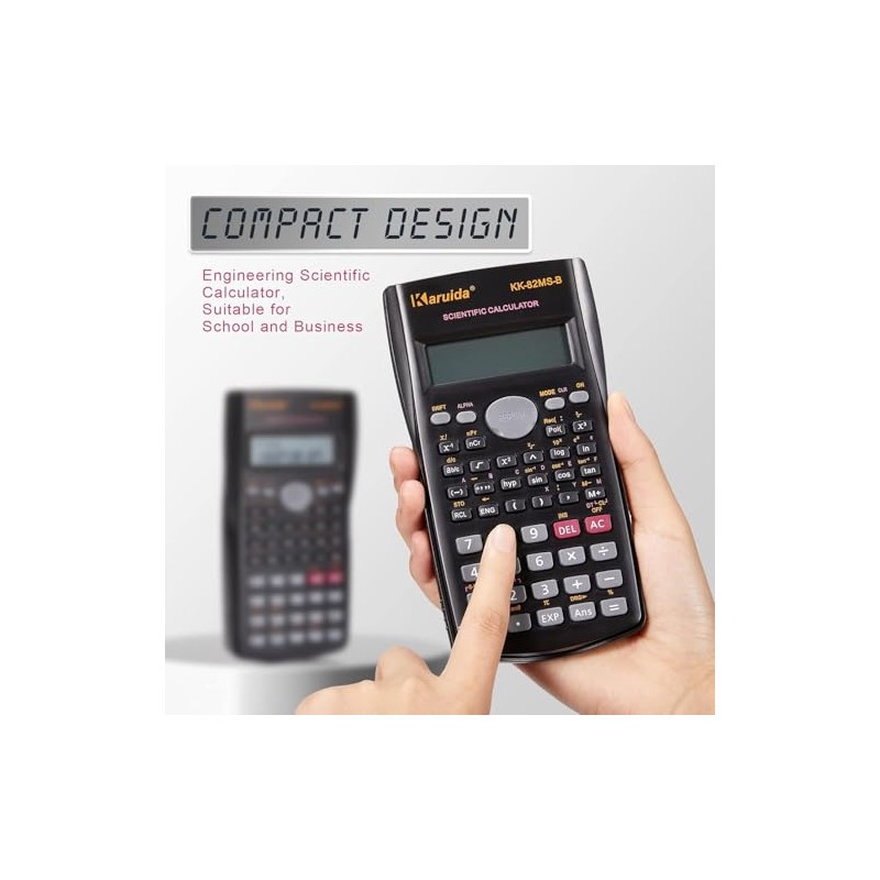 Flutesan Calculadora científica de ingeniería de 2 líneas, calculadora matemática