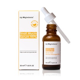 Masque Bar My Ingredients Snail Mucin Serum 95% - Hydrating Serum for Face, Lightweight Skin Perfecting Treatment Formulated to Hydrate, Repair and Rapidly Absorb into Skin, Korean Skincare - 1Fl oz