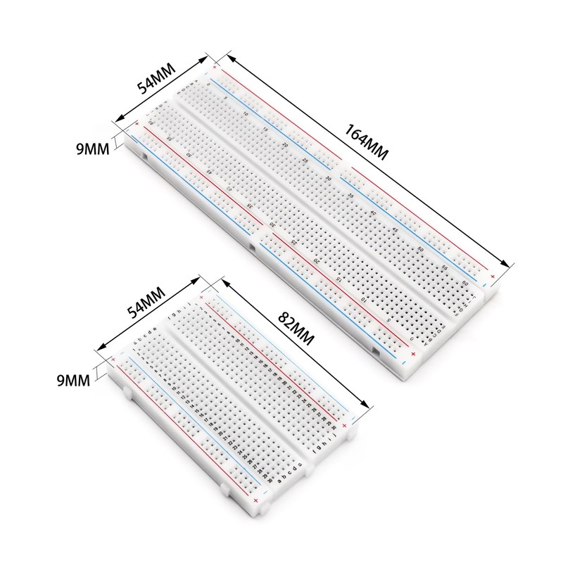 DSSRQI Breadboards, 2Pcs 400 Point and 2Pcs 830 Point Solderless