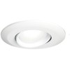 Tesler 4" White Gimbal Retrofit 10W LED Eyeball Downlights 6-Pack