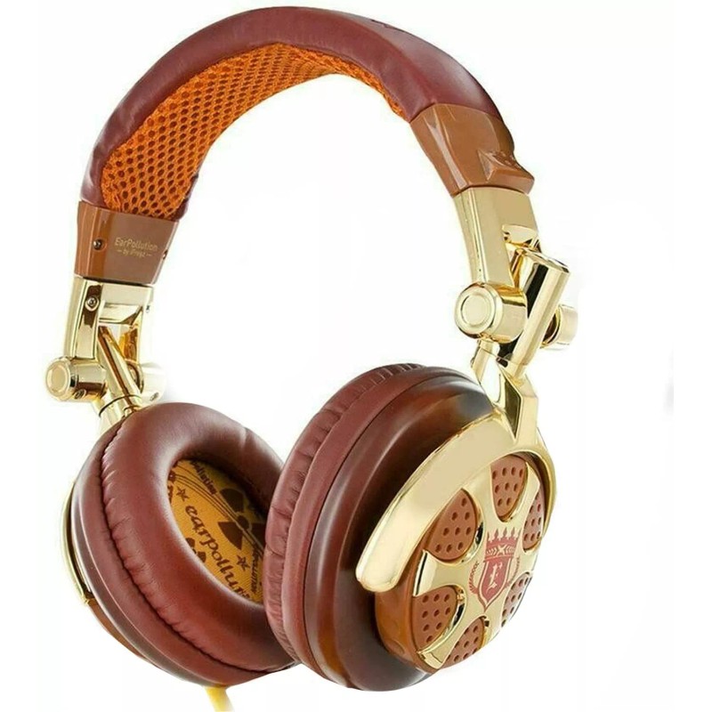 iFrogz Billionaire DJ-Style Stereo Headphones Gold/Brown
