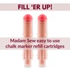 Madam Sew Chalk Fabric Marker Refill Cartridges – Quick, Clean,