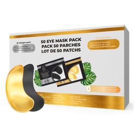 CLEOSKIN Under eye patches for puffy eyes and dark circles | Eye mask infused gel patches for dark circles under the eyes support eye bags and puffiness (50 Pack)