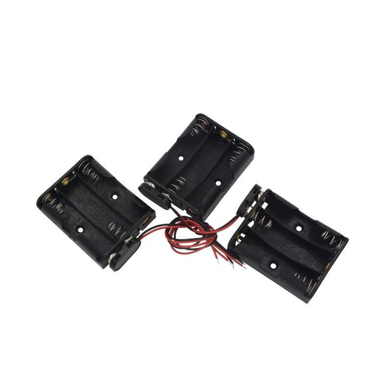 LAMPVPATH 3 Pcs 3 x 1.5V (4.5V) AA Battery Holder