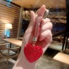 Keychains Rhinestone Heart Shape Glitter Crystal Key Rings Leather Bag